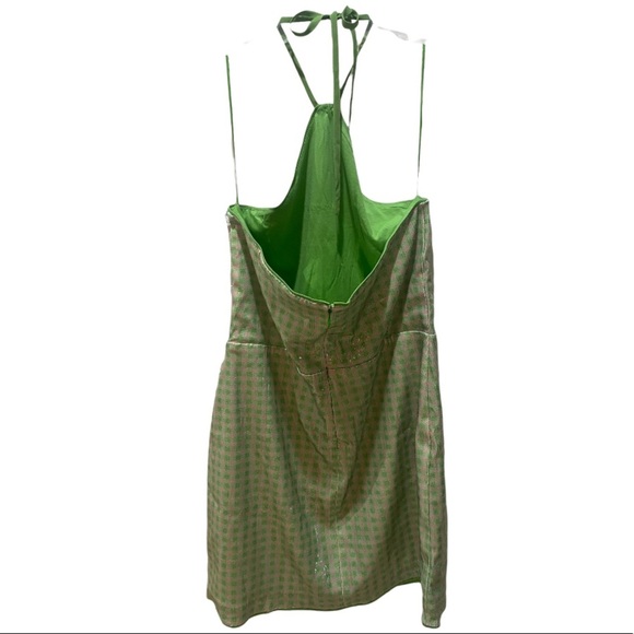 Reformation Sidney Dress Green Sequin Size XL - Picture 5 of 9